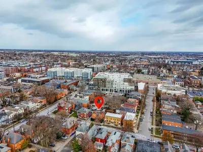 an aerial view of a city with buildings at Entire Duplex - 2 Units in Columbus