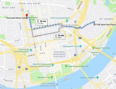 a map of the city of chicago at 1BR, Next to Monastery Wedding Venue, with Bathtub in Cincinnati