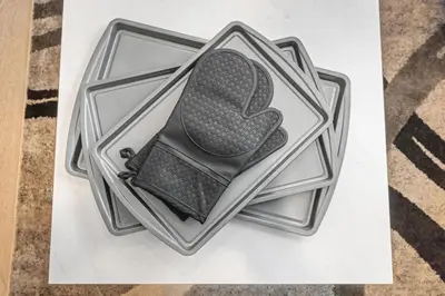 a drawing of a car seat on a table at Modern DT Stay, King Bed, Parking Available in Cleveland