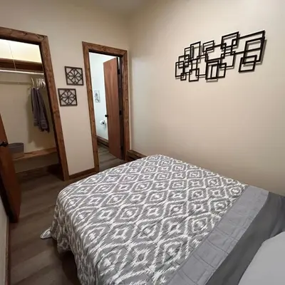 a bedroom with a bed in a room at Urban OASIS Inspired by the 80s Unit 1 in Cleveland