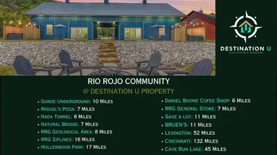 a flyer for a rroro road community with a house at New Barn/King Beds/Hot Tub/Spacious Level Parking in Stanton