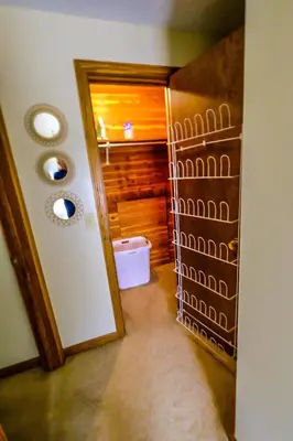 a hallway of a bathroom with a room with a closet at Great Price, Great Location in Canton