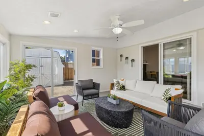 a living room with a couch and chairs at Ultimate Group Escape Heated Pool - 12 Guests in Parma