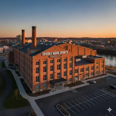 a large brick building with a sign on it at Queen City Suites 2 - For 4 in Cincinnati