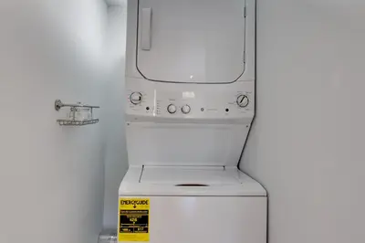 a white washer and dryer in a room at Peaceful Country Apt Extended Stays Welcome! in Pataskala