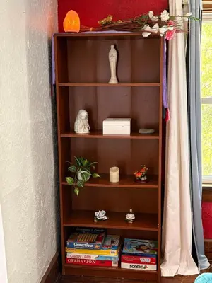 a book shelf with books and books at Tree House 6 bedrooms, 2 blocks from everything in Cuyahoga Falls