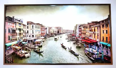 a view of a canal with gondolas and buildings at Nell's Place in Cincinnati