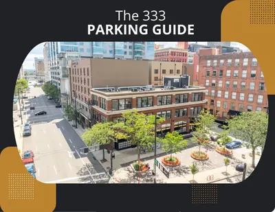a view of a city street with buildings and trees at The 333 Suites 303 - Suite for 6 in Cincinnati