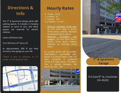 a flyer for a building with descriptions and prices at The 333 Suites 303 - Suite for 6 in Cincinnati