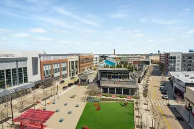 an aerial view of a city with buildings at AC Hotel Cincinnati at Liberty Center in West Chester