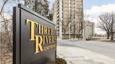 a sign for the fireviks organization in front of a building at Landing Stunning Studio Game Room Pool in Fort Wayne