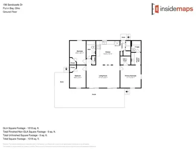 a floor plan of a house at Put-in-Bay Island Club #9 in Put-in-Bay