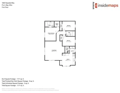 a floor plan of the el margaritas at Put-in-Bay Island Club #93 in Put-in-Bay