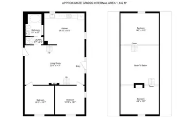 a floor plan of a house at Furnace Mountain Retreat- Hot Tub, Fireplace, WiFi in Stanton