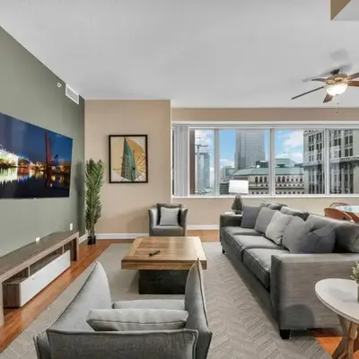 16th Floor Downtown High-Rise | Paid Parking & Gym