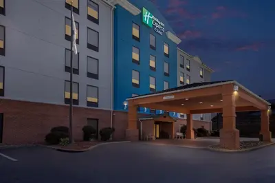 a hotel with a gas station in front of it at Holiday Inn Express Hotel & Suites Charleston-Southridge by IHG in Charleston