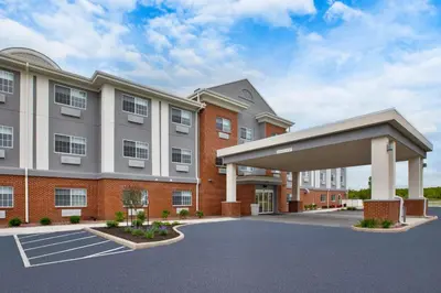 a rendering of a hotel with a parking lot at Holiday Inn Express Hotel & Suites Defiance by IHG in Defiance