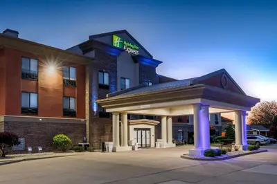 a hotel with a gazebo in front of it at Holiday Inn Express & Suites Shelbyville Indianapolis by IHG in Shelbyville