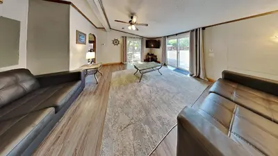 a living room with a couch and a table at Put-in-Bay Island Club #51 in Put-in-Bay