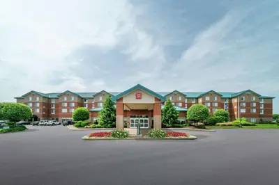 a rendering of a hotel with a parking lot at Hilton Garden Inn Pittsburgh/Southpointe in Canonsburg