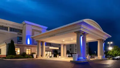 a building with a gazebo in front of it at Holiday Inn Express Cincinnati West by IHG in Dent