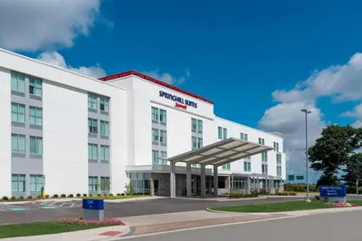 a rendering of a hotel exterior at SpringHill Suites by Marriott Cleveland Independence in Independence
