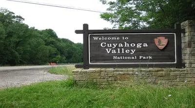 a sign for the welcome to curvyvy valley national park at Holiday Inn Cleveland - South Independence by IHG in Independence