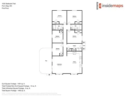 a floor plan of a house at Put-in-Bay Island Club #111 in Put-in-Bay