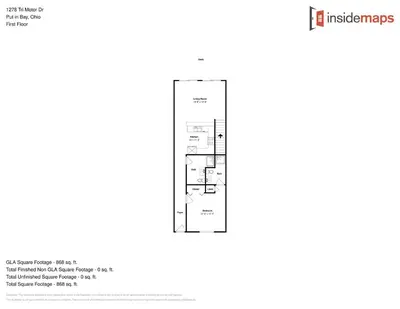 a floor plan of an apartment in a building at Put-in-Bay Waterfront Condo #106 in Put-in-Bay