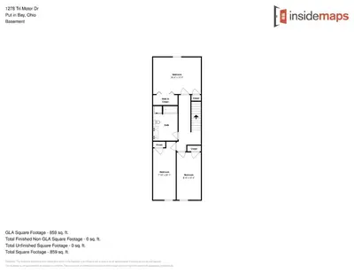 a floor plan of a residence in a building at Put-in-Bay Waterfront Condo #106 in Put-in-Bay