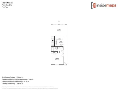 a floor plan of the elite residence at Put-in-Bay Waterfront Condo #113 in Put-in-Bay