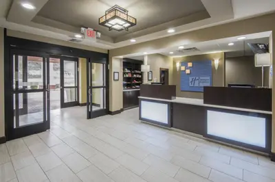 a lobby of a hospital with a waiting room at Holiday Inn Express Hotel & Suites Ashland by IHG in Ashland