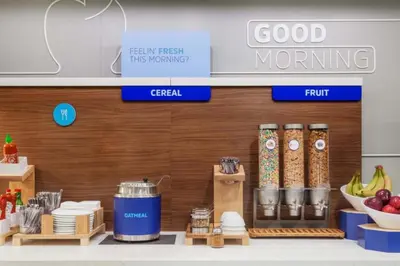 a grocery store with food items on a counter at Holiday Inn Express Fort Wayne - East - New Haven by IHG in New Haven