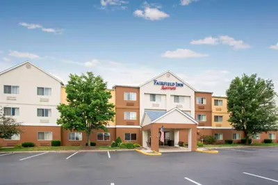 a rendering of the front of a hotel with a parking lot at Fairfield Inn Middletown Monroe in Middletown