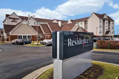 a sign for a restaurant in front of a building at Residence Inn by Marriott Dayton Beavercreek in Beavercreek