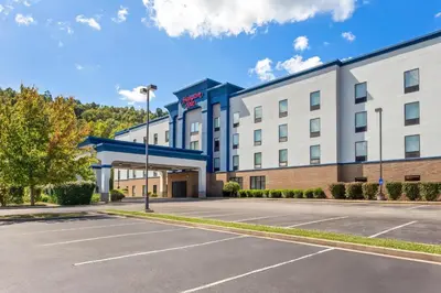 a rendering of a hotel with a parking lot at Hampton Inn University Area, Huntington, Wv in Huntington