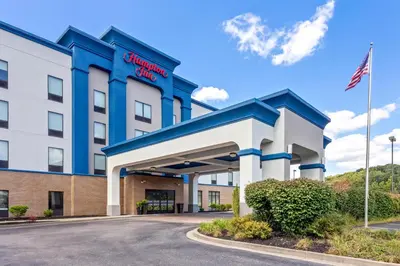 a rendering of the front of a hotel at Hampton Inn University Area, Huntington, Wv in Huntington