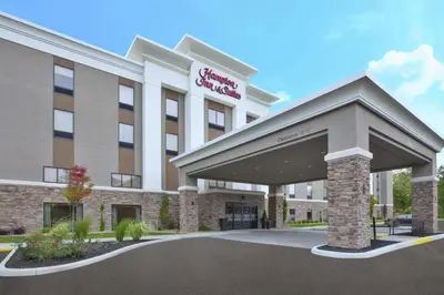 a rendering of the front of a hotel at Hampton Inn & Suites Oakwood Village-Cleveland in Oakwood