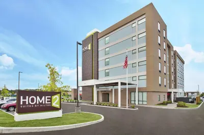 a building with a home sign in front of it at Home2 Suites By Hilton Pittsburgh Area Beaver Valley in Monaca