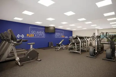 a gym with several treadmills and cardio machines at Holiday Inn Express Lexington - Horse Park Area by IHG in Lexington