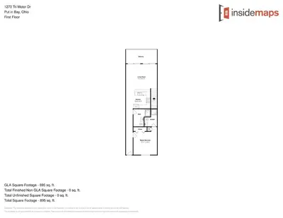 a floor plan of the apartment building at Put-In-Bay Waterfront Condo #108 in Put-in-Bay