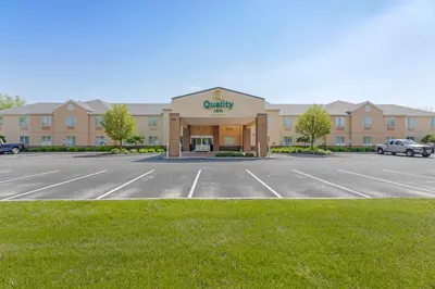 a parking lot in front of a hospital at Quality Inn & Suites Sandusky in Sandusky