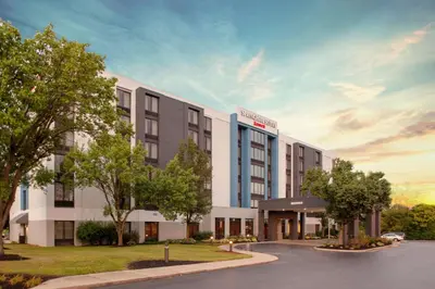 an rendering of the front of a hotel at SpringHill Suites Cincinnati North Forest Park in Springdale