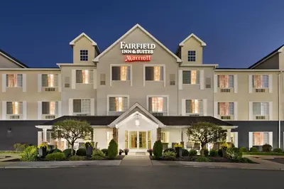 a large white building with a sign on it at Fairfield Inn & Suites Wheeling - St. Clairsville, OH in Saint Clairsville