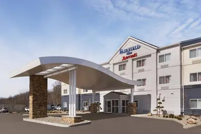 a rendering of a hotel with a large building at Fairfield Inn by Marriott Warren Niles in Warren