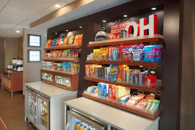 a store filled with lots of different types of snacks at Hampton Inn Mansfield/Ontario in Mansfield