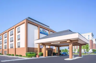 a rendering of the front of a hotel at Baymont by Wyndham Cincinnati Sharonville in Sharonville