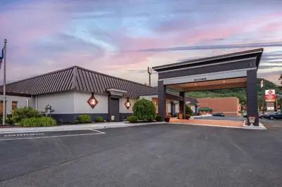 a gas station in a parking lot at Best Western Plus Bridgeport Inn in Bridgeport