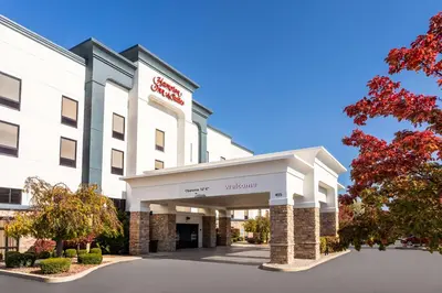a rendering of the front of a hotel at Hampton Inn & Suites Richmond in Richmond