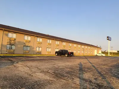 a truck parked in front of a building at Baymont by Wyndham Perrysburg-Toledo in Perrysburg